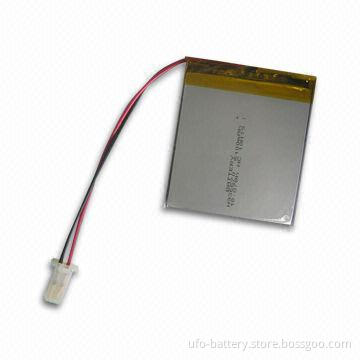 Lithium Polymer Battery for PDA, GPS, E-book with 3.7V Voltage and 5,100mAh Typical Capacity
